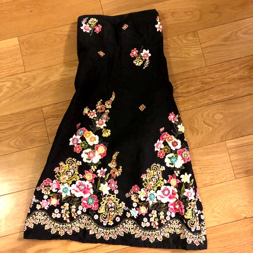 Stone Flower Little Black Dress